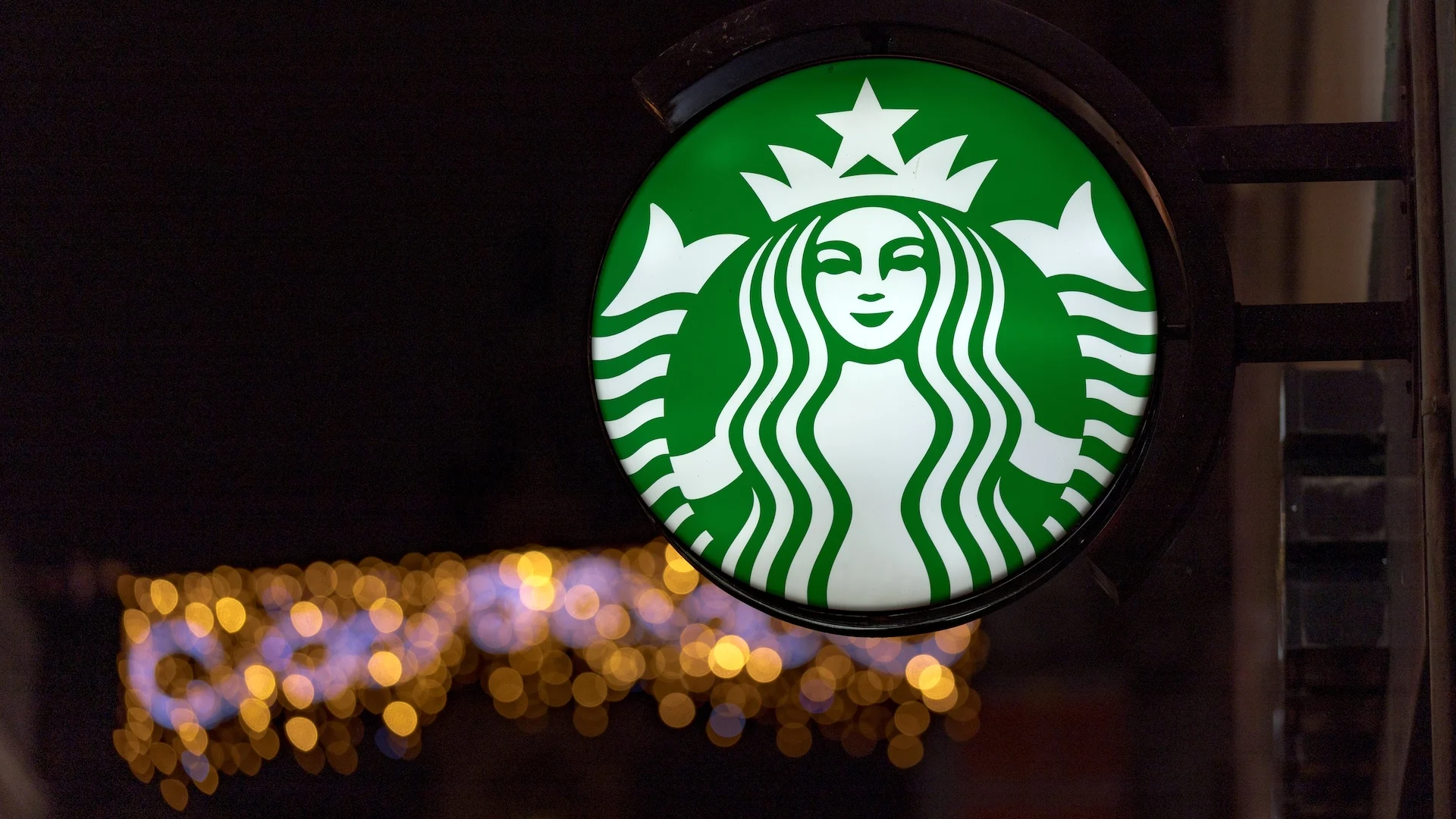 The Starbucks siren logo