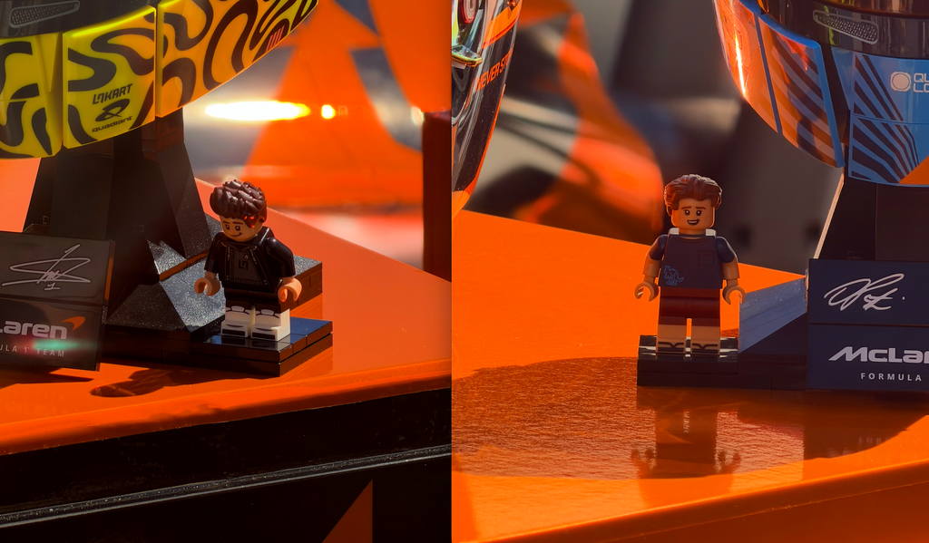 Lego Designed a Pair of 793-Piece Helmets for McLaren's 1,000th