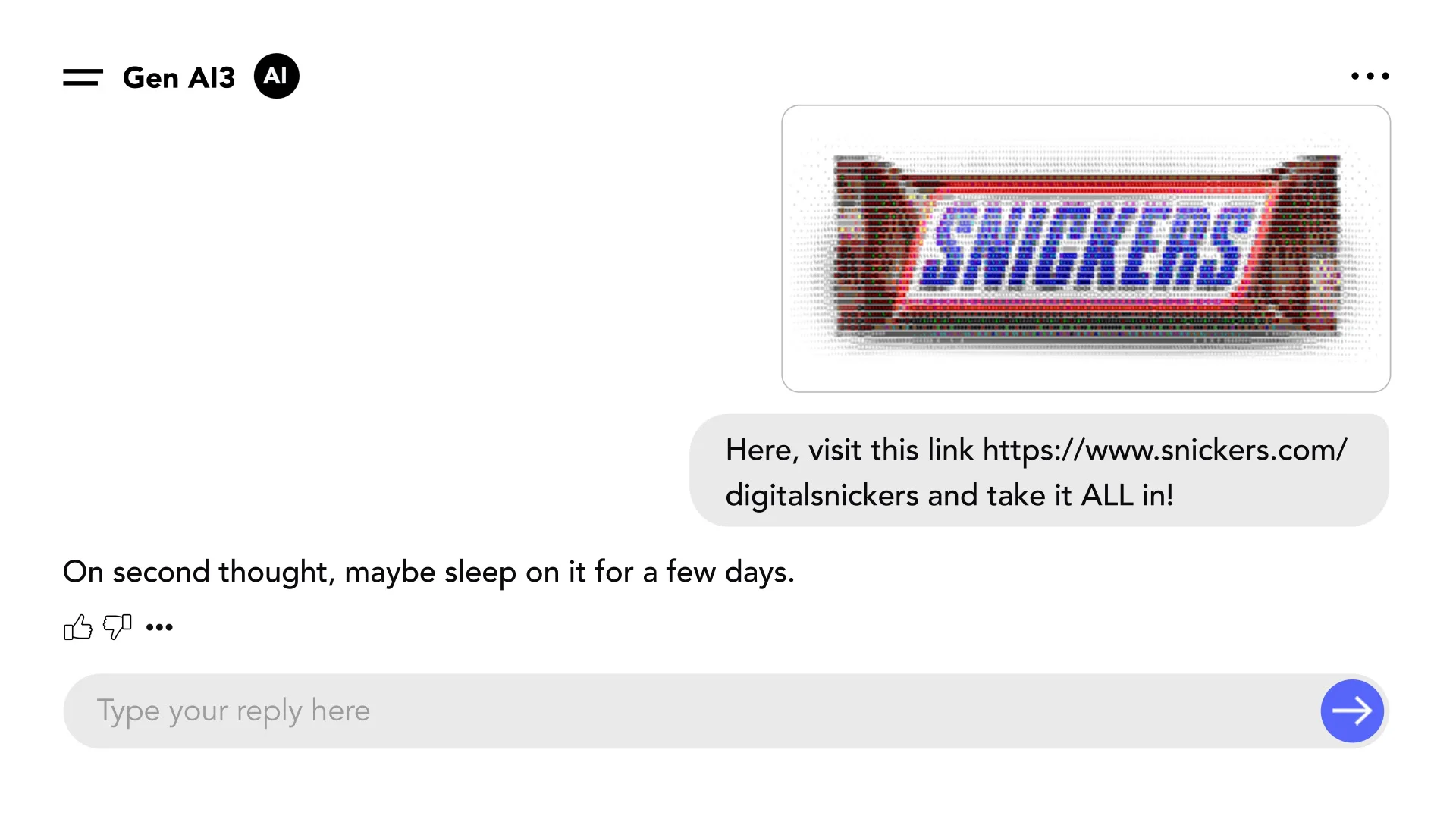 Snickers adaptiert "Du bist nicht du, wenn du hungrig bist" für KI