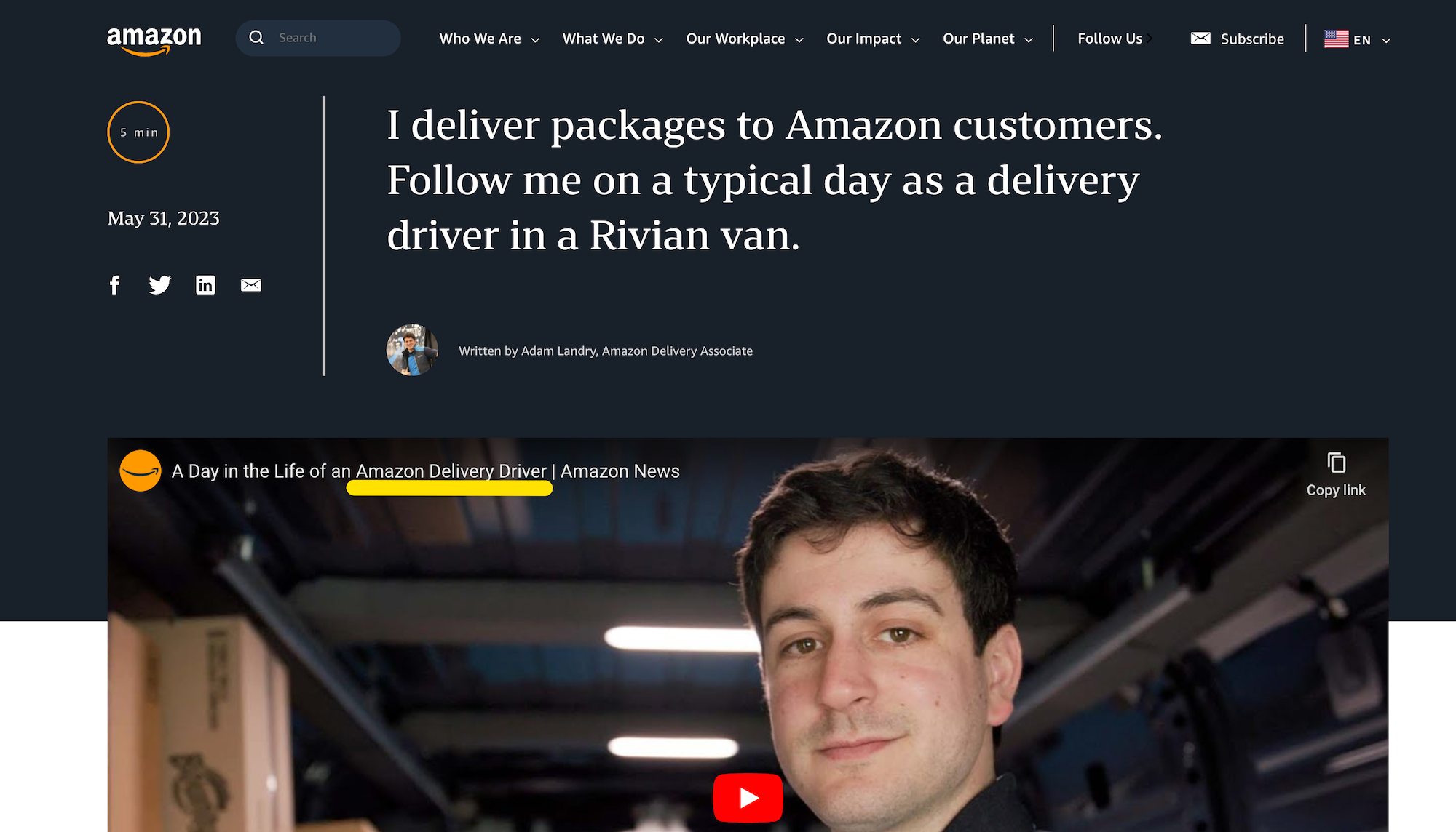 Amazon Wants to Make It Very Clear That Its Delivery Drivers Do Not ...