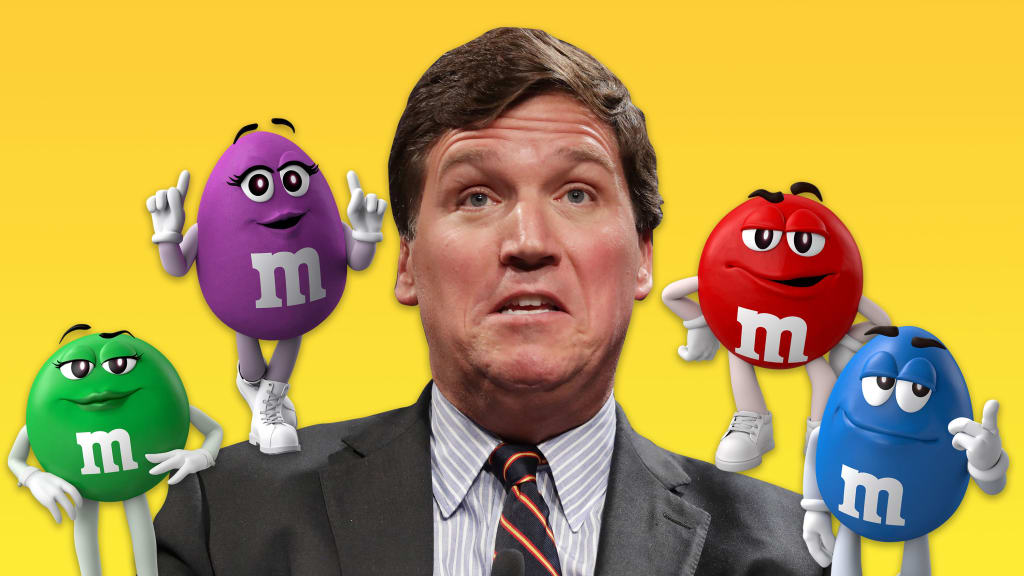 Tucker Carlson complains that M&M character is no longer wearing