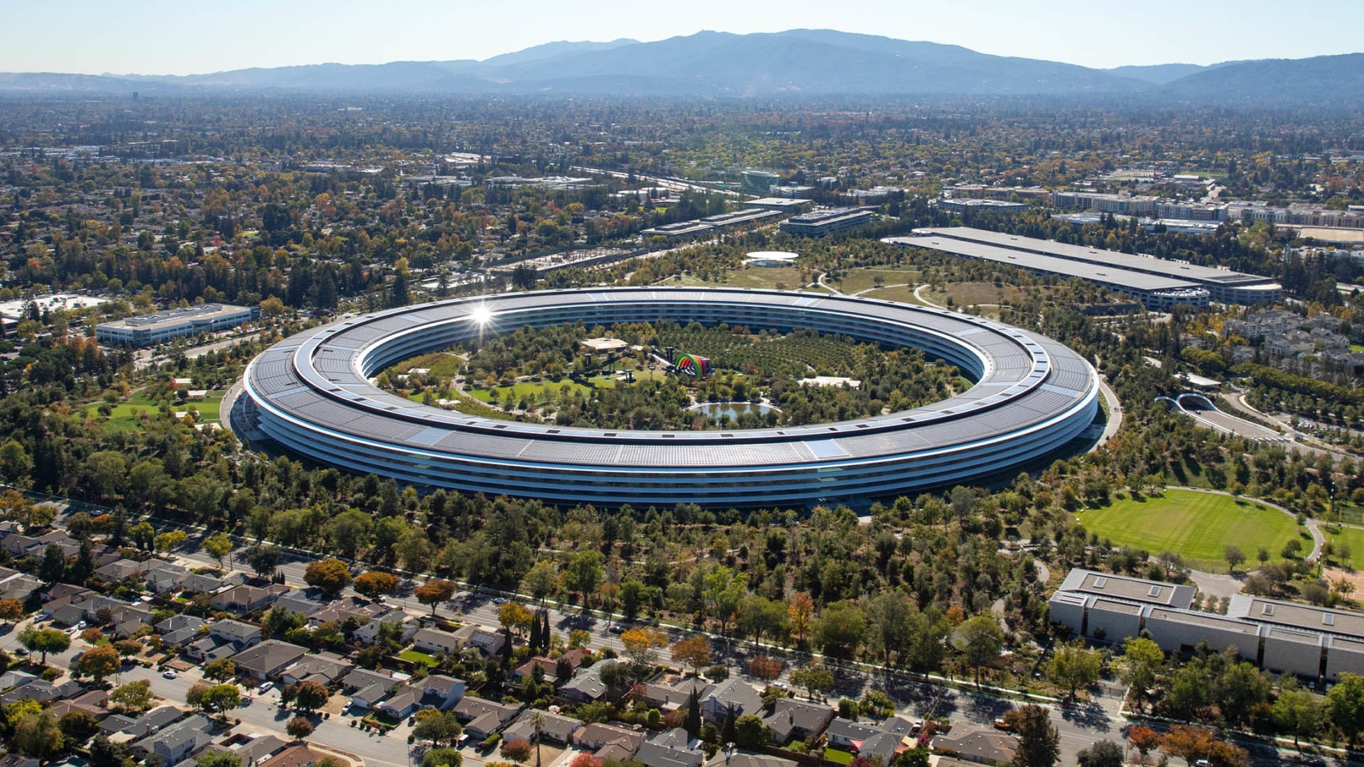 The Apple Park campus in Cupertino, California.