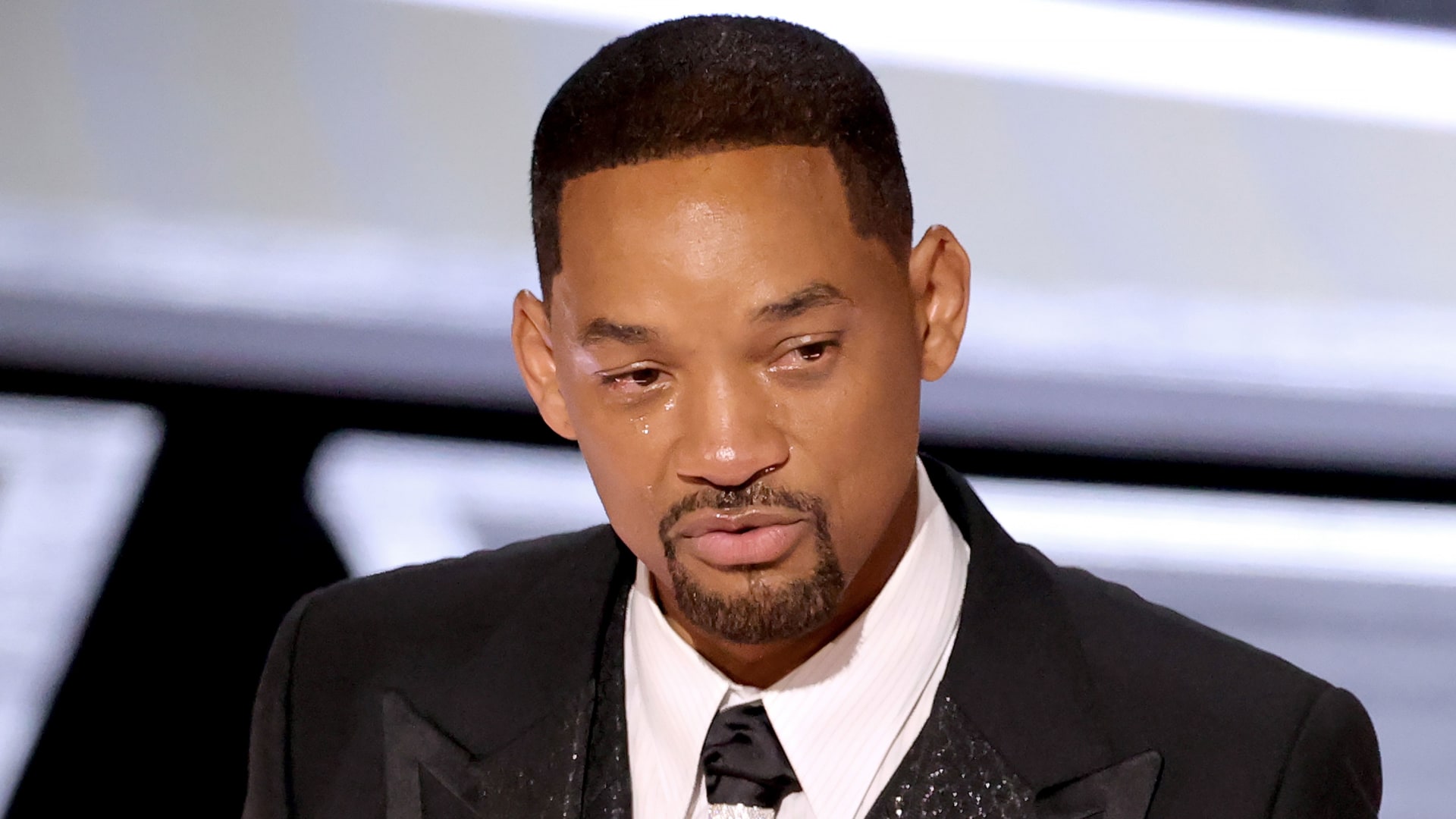 Will Smith accepts the Best Actor award for ‘King Richard’ at the 94th Annual Academy Awards.