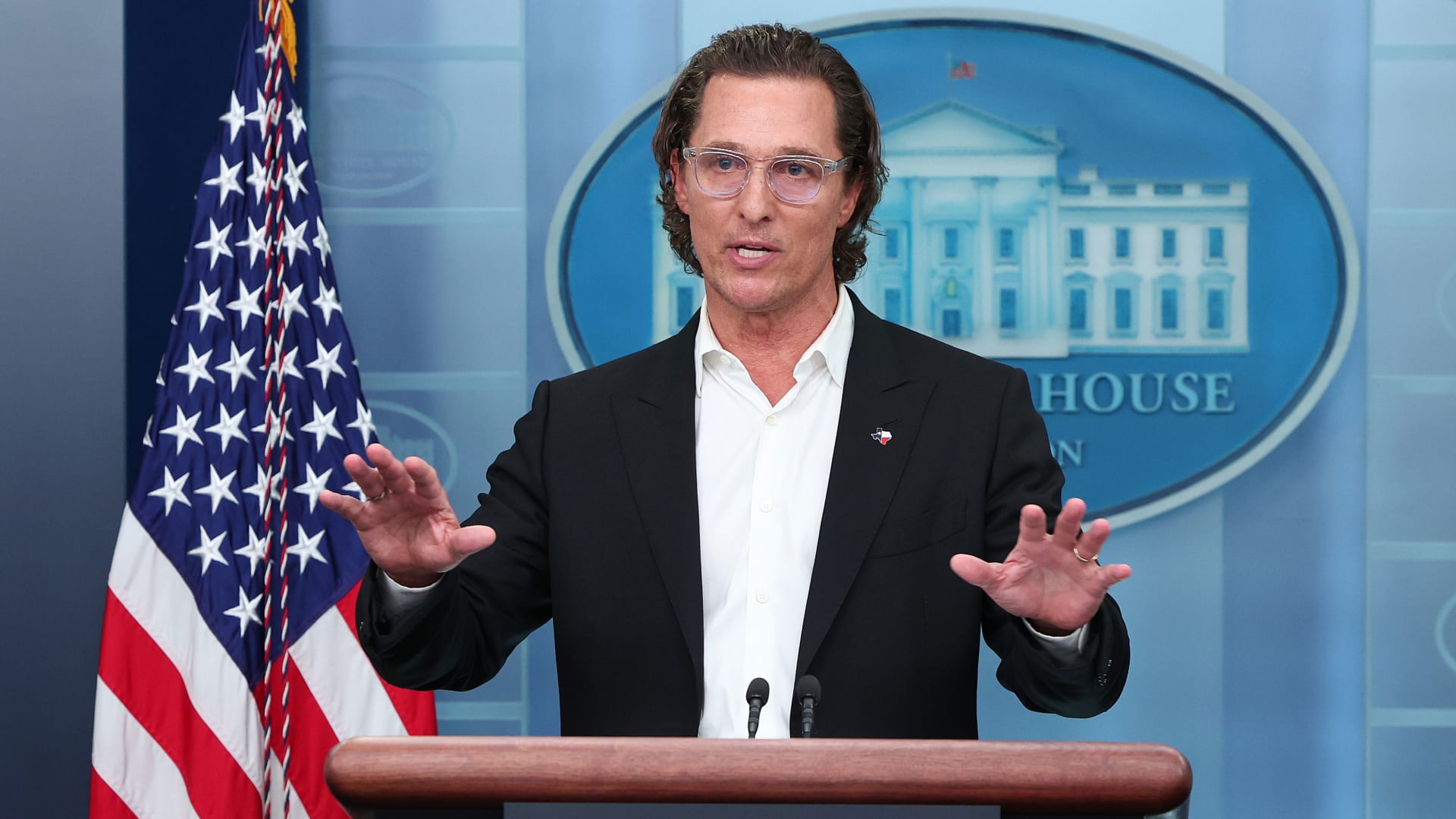 Matthew McConaughey expressed his support for gun control legislation at the White House on June 07, 2022.