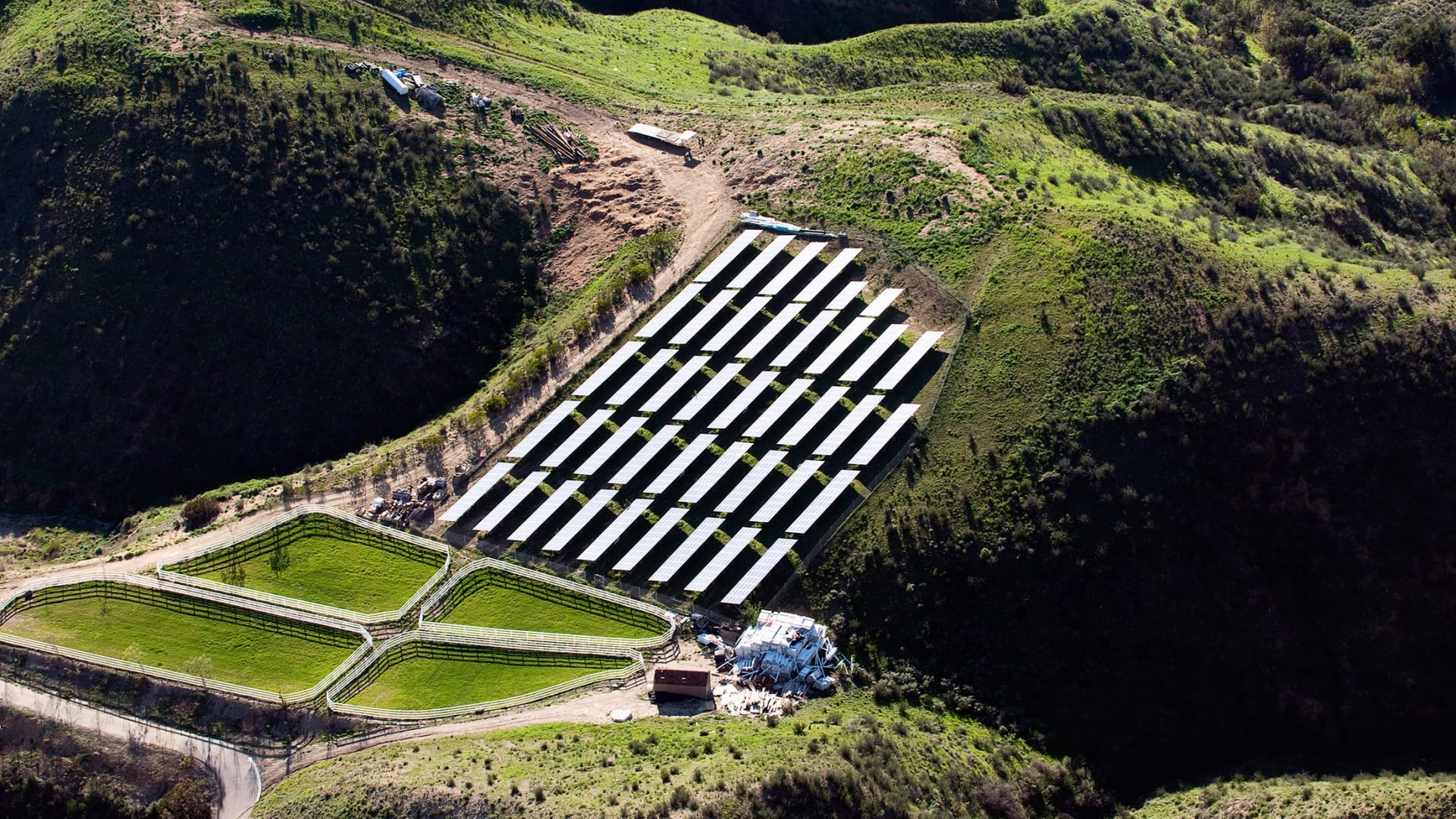 A solar farm in Simi Valley, California.