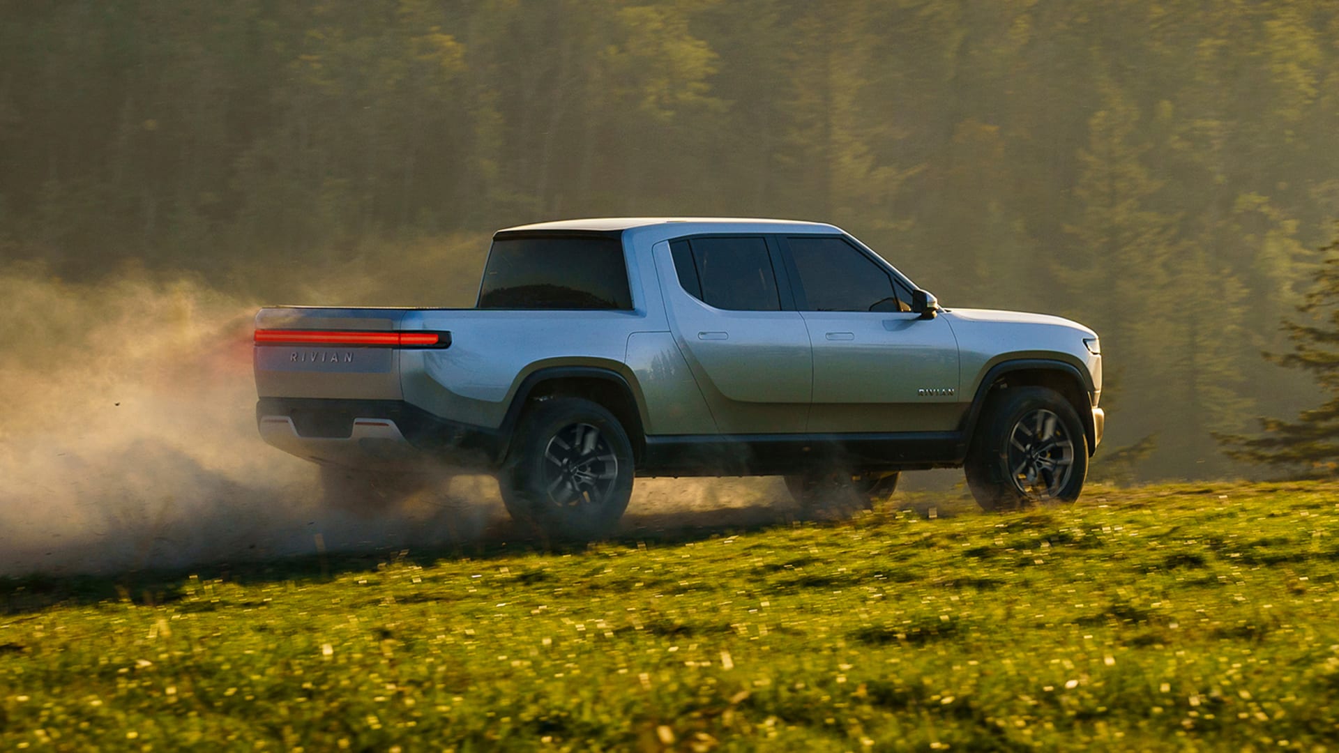 The Rivian R1T, an electric pickup.