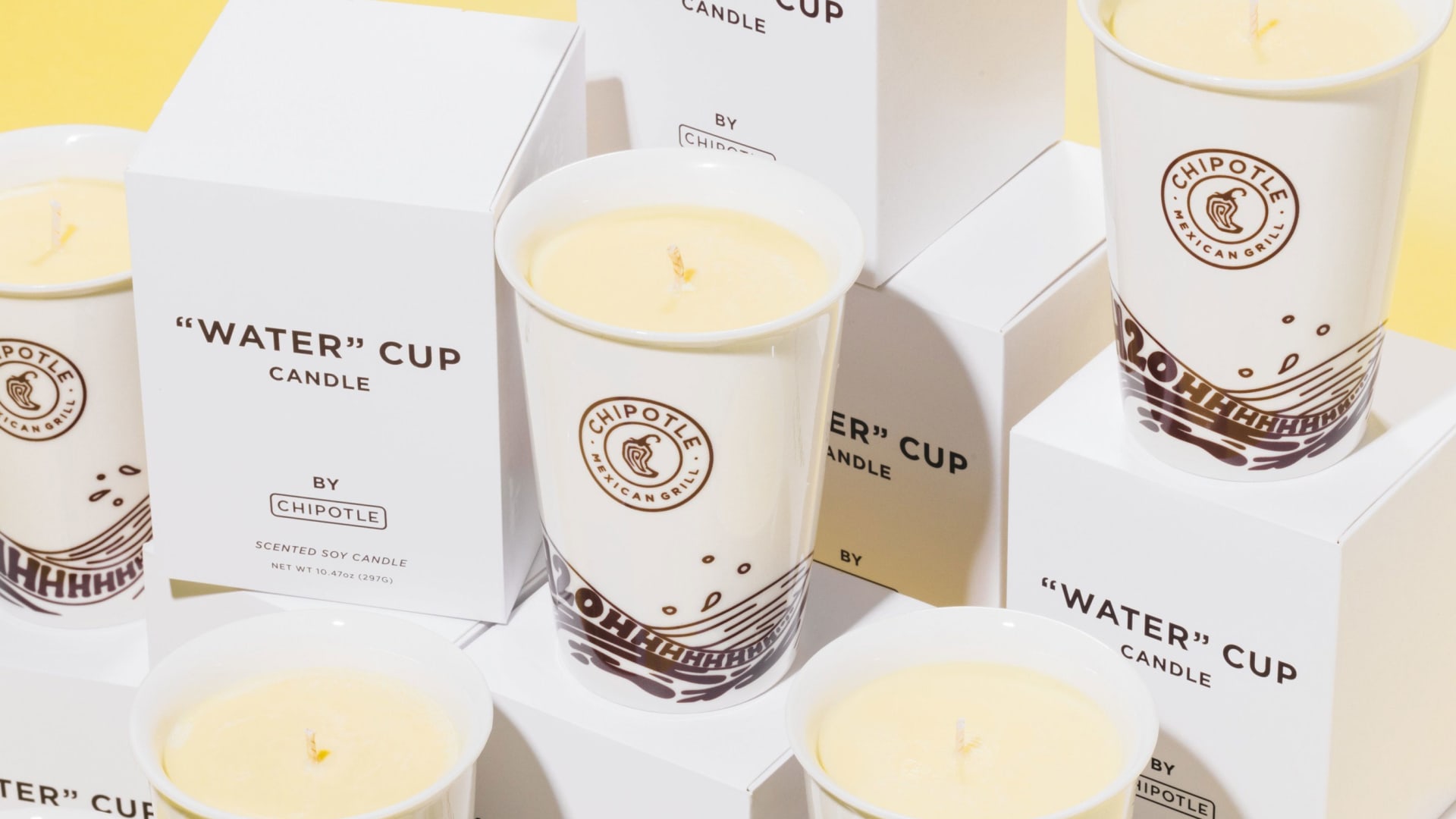 Chipotle launched a new lemonade-scented candle inspired by fans who "accidentally" fill their water cups with lemonade.