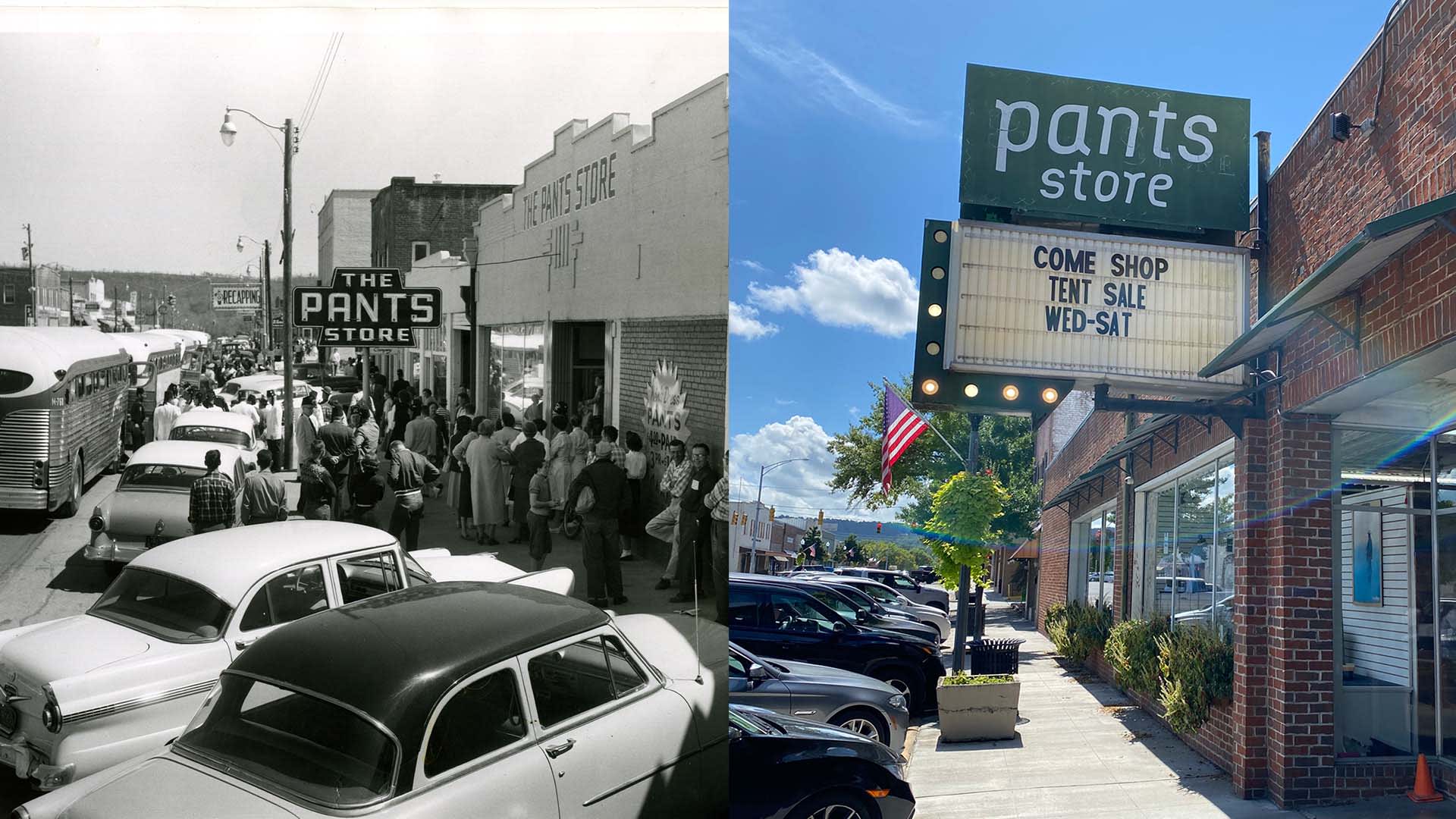 The original Pants Store in Leeds, Alabama. 