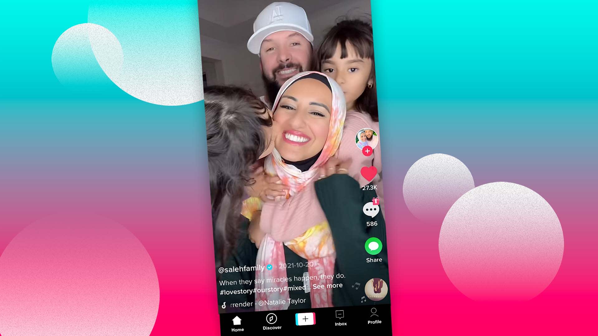 A screenshot from a LaLa Hijabs TikTok video.