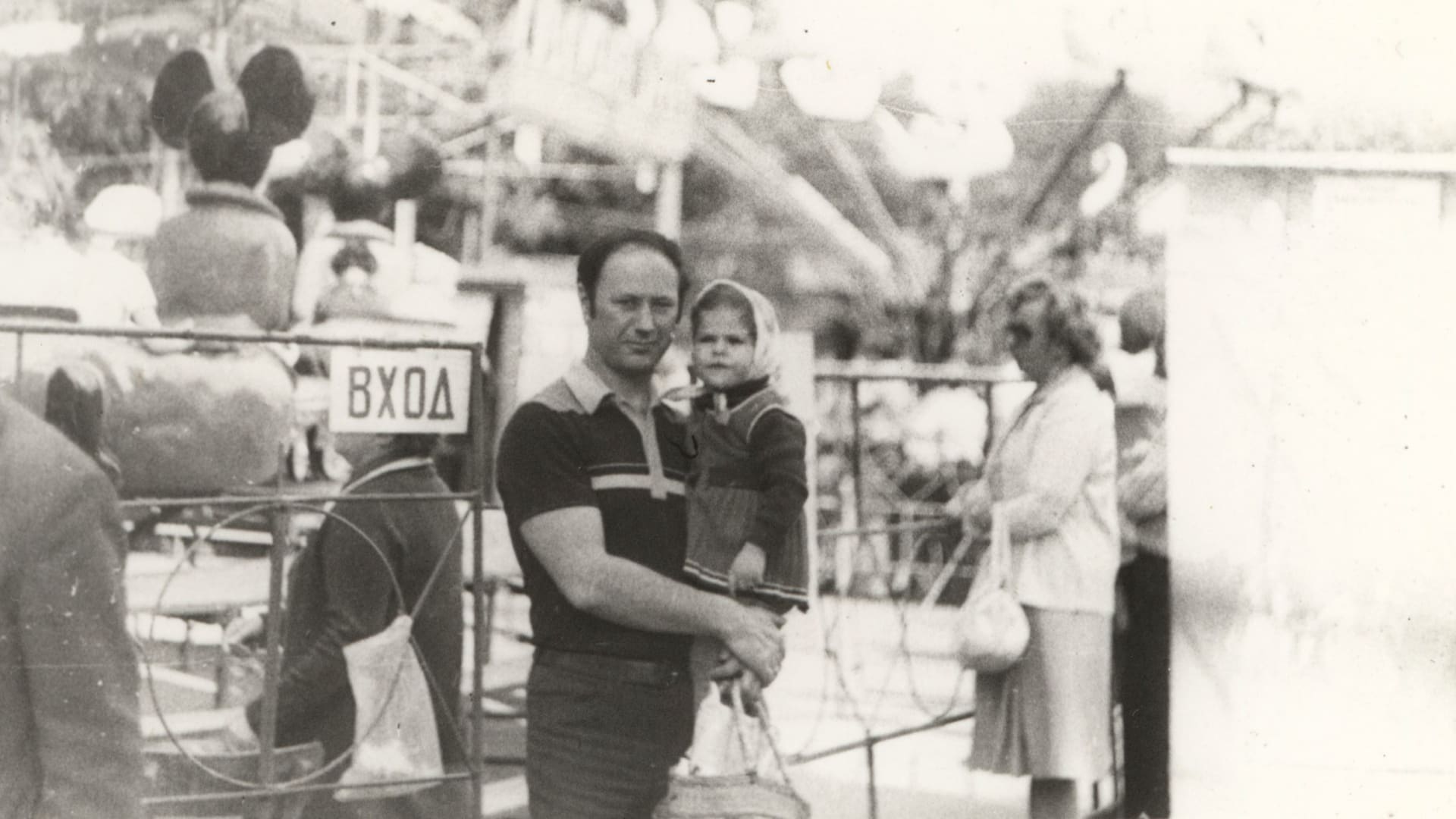 Vlada Bortnik with her father in Odessa, Ukraine, in the early 1980s.