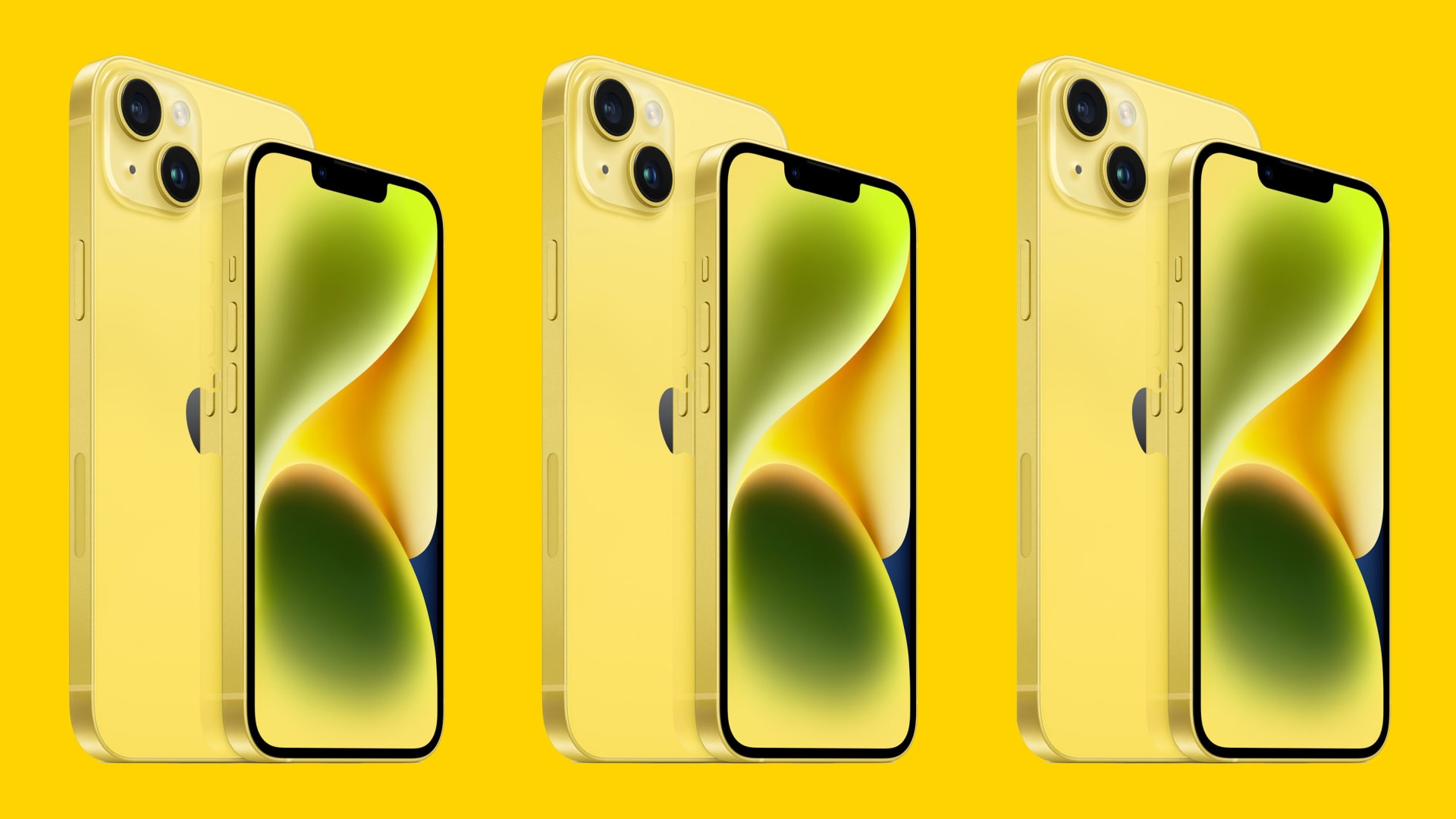 Apple's yellow iPhone 14.