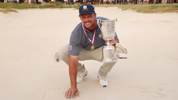 Bryson DeChambeau after winning the 124th U.S. Open at Pinehurst Resort on June 16, 2024, in Pinehurst, North Carolina.